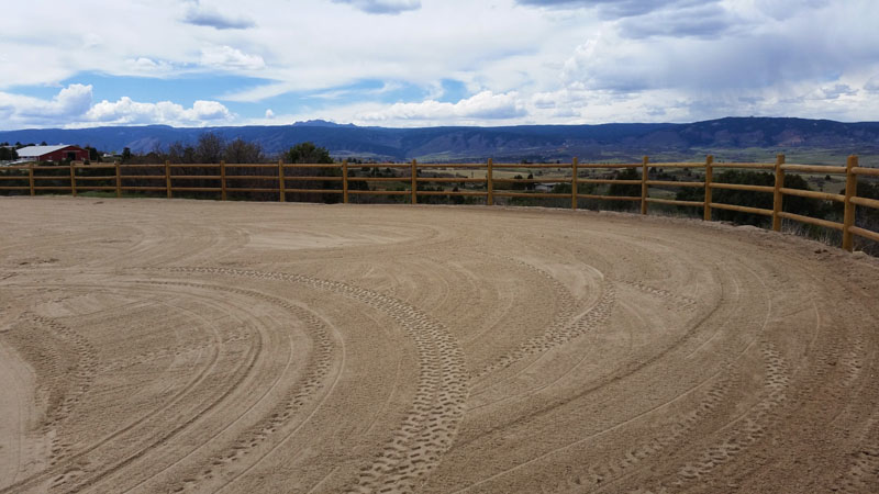 Outdoor arena sand footing