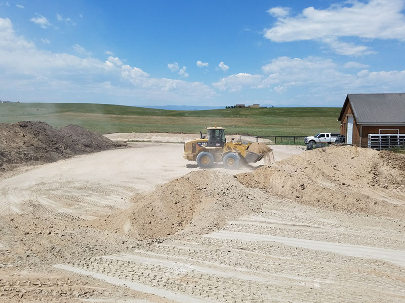Earth moving for outdoor arena