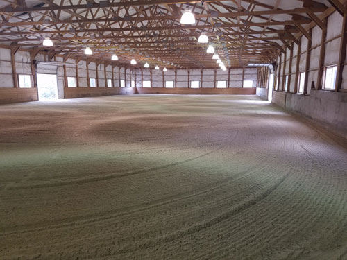 Indoor Horse Arena with Sand Footing