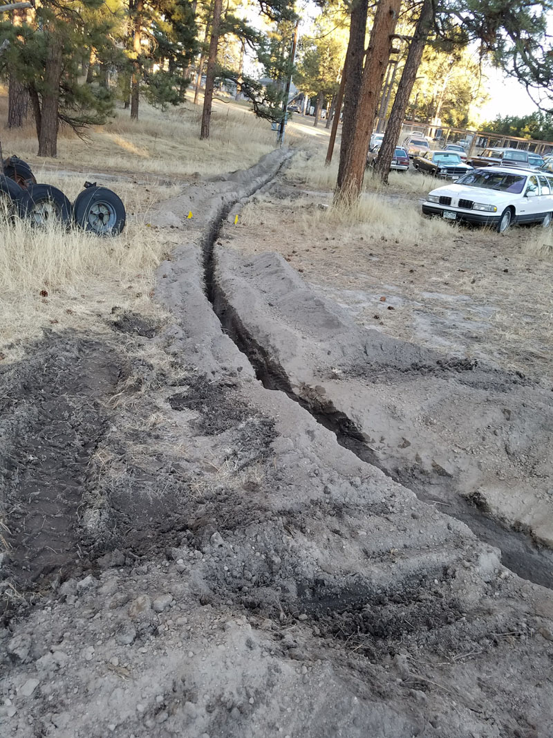 Trenching for electrical / gas