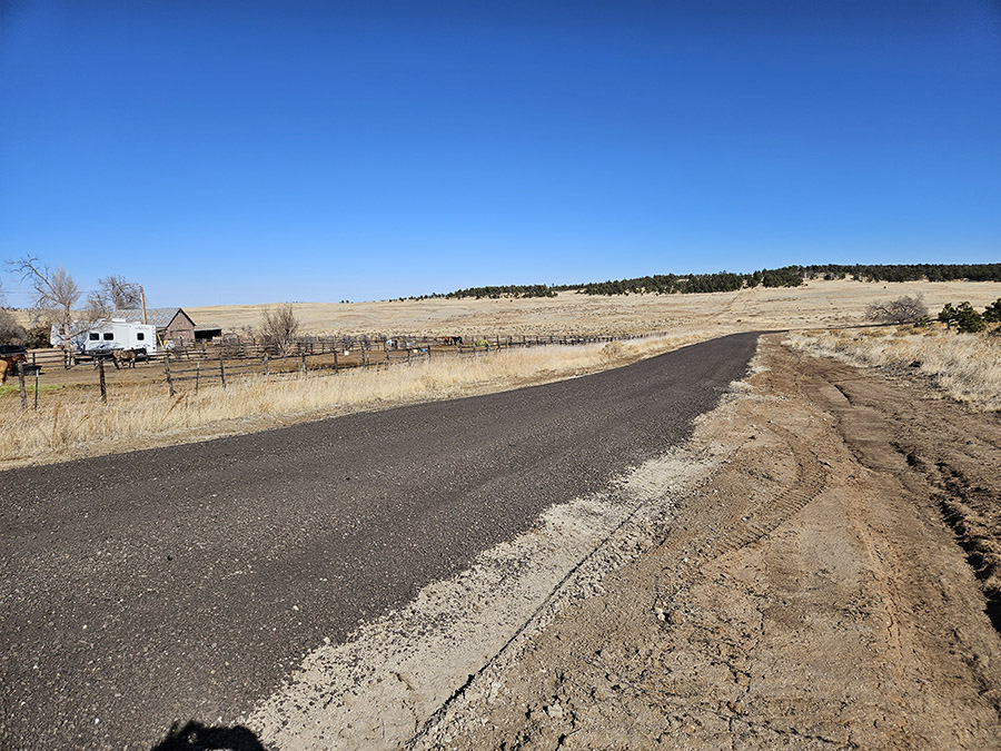 recycled asphalt road excavation and install - Calhan, CO